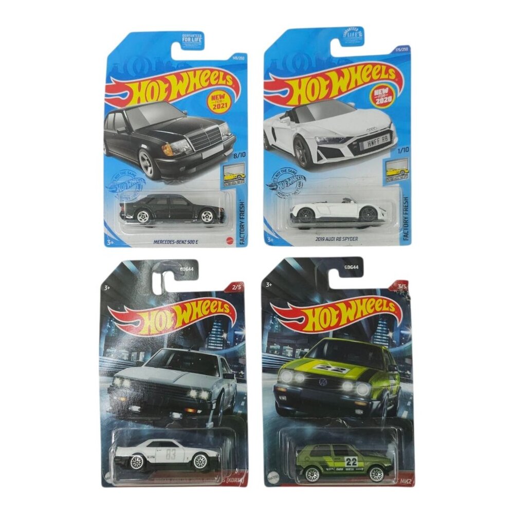 Hot Wheels GDG44 2 3 Factory Fresh 1 8 Diecast 1:64 Scale Lot Of 4 Mattel NIP